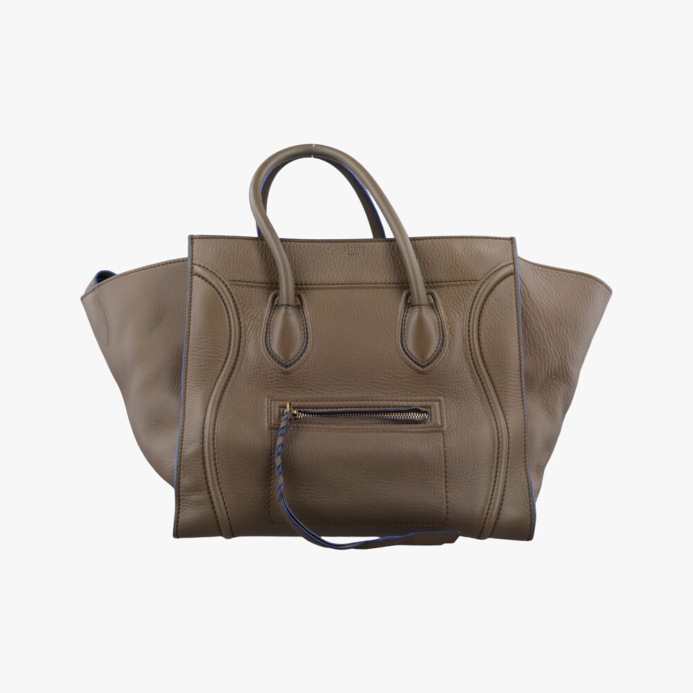 Celine Luggage Square Phantom Leather Brown